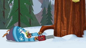 Screenshots from the 2018 Universal 1440 Entertainment cartoon Christmess Eve