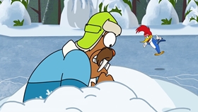 Screenshots from the 2018 Universal 1440 Entertainment cartoon Christmess Eve