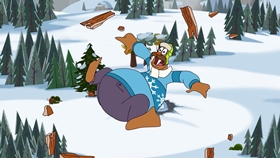 Screenshots from the 2018 Universal 1440 Entertainment cartoon Christmess Eve