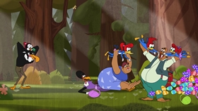 Screenshots from the 2018 Universal 1440 Entertainment cartoon The Yolk