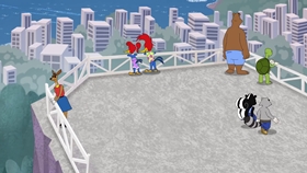 Screenshots from the 2018 Universal 1440 Entertainment cartoon Blame It On Rio De Janeiro