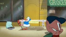 Screenshots from the 2019 Warner Bros. Television cartoon Wet Cement