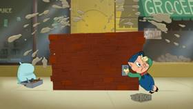 Screenshots from the 2019 Warner Bros. Television cartoon Wet Cement