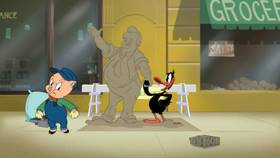 Screenshots from the 2019 Warner Bros. Television cartoon Wet Cement