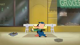 Screenshots from the 2019 Warner Bros. Television cartoon Wet Cement