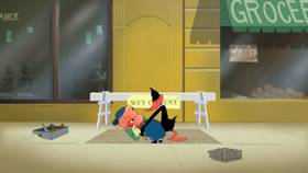 Screenshots from the 2019 Warner Bros. Television cartoon Wet Cement