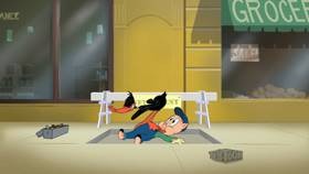 Screenshots from the 2019 Warner Bros. Television cartoon Wet Cement