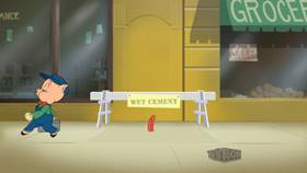 Screenshots from the 2019 Warner Bros. Television cartoon Wet Cement