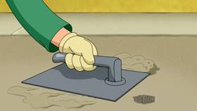 Screenshots from the 2019 Warner Bros. Television cartoon Wet Cement