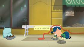 Screenshots from the 2019 Warner Bros. Television cartoon Wet Cement