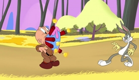 Screenshots from the 2019 Warner Bros. Television cartoon Dynamite Dance
