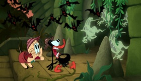 Screenshots from the 2019 Warner Bros. Television cartoon Curse of the Monkeybird