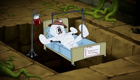 Screenshots from the 2019 Warner Bros. Television cartoon Curse of the Monkeybird