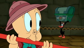 Screenshots from the 2019 Warner Bros. Television cartoon Curse of the Monkeybird