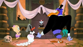 Screenshots from the 2019 Warner Bros. Television cartoon Curse of the Monkeybird