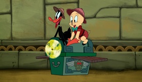 Screenshots from the 2019 Warner Bros. Television cartoon Curse of the Monkeybird