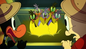 Screenshots from the 2019 Warner Bros. Television cartoon Curse of the Monkeybird