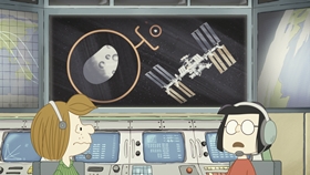 Screenshots from the 2019 DHX Media Ltd. cartoon Mission 4: Welcome to the ISS