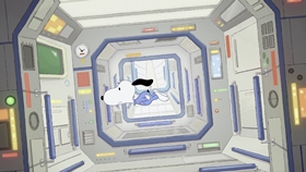 Screenshots from the 2019 DHX Media Ltd. cartoon Mission 6: Space Sleepwalking