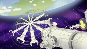 Screenshots from the 2019 DHX Media Ltd. cartoon Mission 6: Space Sleepwalking