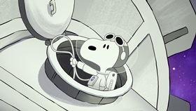 Screenshots from the 2019 DHX Media Ltd. cartoon Mission 6: Space Sleepwalking