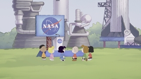 Screenshots from the 2019 DHX Media Ltd. cartoon Mission 7: The Journey on Orion