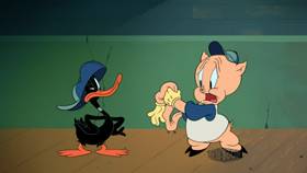 Screenshots from the 2019 Warner Bros. Television cartoon Pitcher Porky