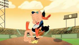 Screenshots from the 2019 Warner Bros. Television cartoon Pitcher Porky