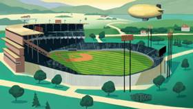 Screenshots from the 2019 Warner Bros. Television cartoon Pitcher Porky