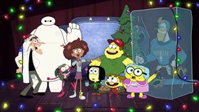 Screenshots from the 2019 Disney Television Animation cartoon Doof sings Deck the Halls