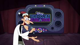 Screenshots from the 2019 Disney Television Animation cartoon Doof sings Deck the Halls