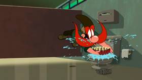 Screenshots from the 2020 Warner Bros. Television cartoon Pest Coaster