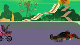 Screenshots from the 2020 Warner Bros. Television cartoon Pest Coaster