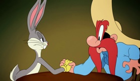 Screenshots from the 2020 Warner Bros. Television cartoon Harm Wrestling