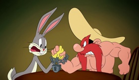 Screenshots from the 2020 Warner Bros. Television cartoon Harm Wrestling