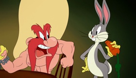 Screenshots from the 2020 Warner Bros. Television cartoon Harm Wrestling