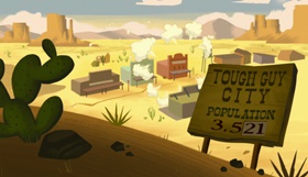 Screenshots from the 2020 Warner Bros. Television cartoon Harm Wrestling