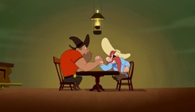 Screenshots from the 2020 Warner Bros. Television cartoon Harm Wrestling