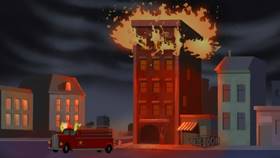 Screenshots from the 2020 Warner Bros. Television cartoon Firehouse Frenzy