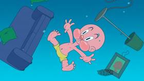 Screenshots from the 2020 Warner Bros. Television cartoon Pool Bunny