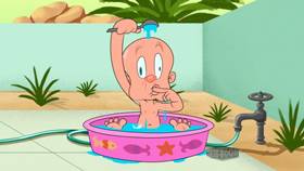 Screenshots from the 2020 Warner Bros. Television cartoon Pool Bunny