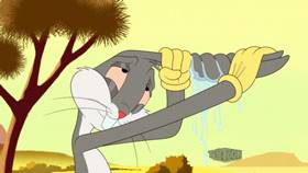 Screenshots from the 2020 Warner Bros. Television cartoon Pool Bunny