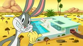 Screenshots from the 2020 Warner Bros. Television cartoon Pool Bunny