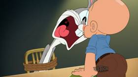 Screenshots from the 2020 Warner Bros. Television cartoon Grilled Rabbit