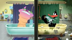 Screenshots from the 2020 Warner Bros. Television cartoon Shower Shuffle