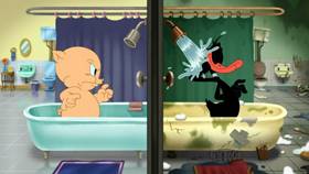 Screenshots from the 2020 Warner Bros. Television cartoon Shower Shuffle