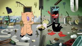 Screenshots from the 2020 Warner Bros. Television cartoon Shower Shuffle