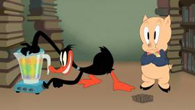 Screenshots from the 2020 Warner Bros. Television cartoon Overdue Duck