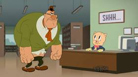 Screenshots from the 2020 Warner Bros. Television cartoon Overdue Duck