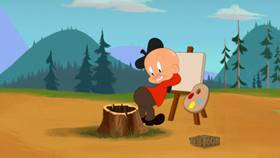 Screenshots from the 2020 Warner Bros. Television cartoon Vincent Van Fudd